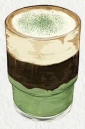 Iced Matcha latte from Melu’s Cafe